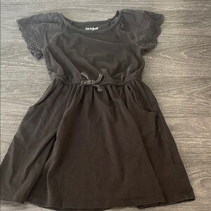 Cat & Jack Black Kids Dress with Eyelet Sleeves